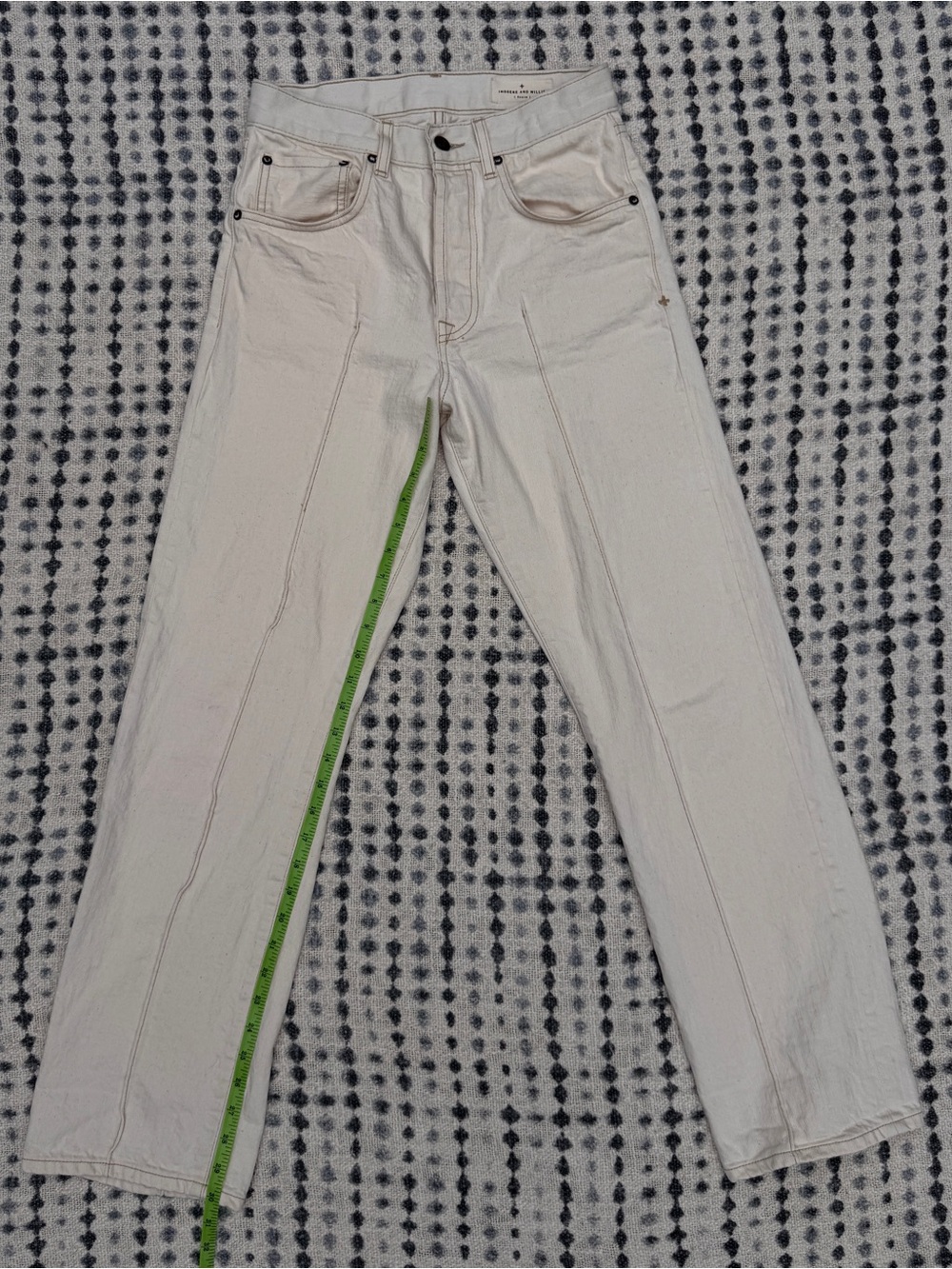 Imogene + Willie Wyatt Cream Straight-Leg Jeans